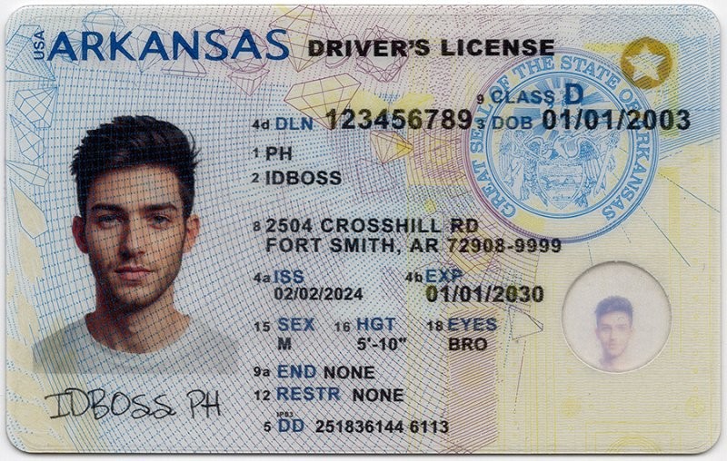 Arkansas-AR Fake ID - United States Fake ID - High Quality Scannable Fake ID Card