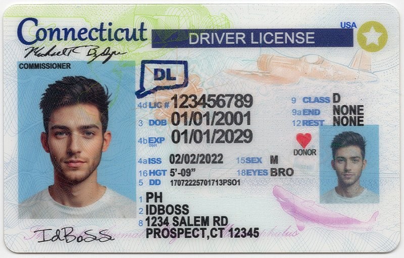 Connecticut-CT Fake ID - United States Fake ID - High Quality Scannable Fake ID Card