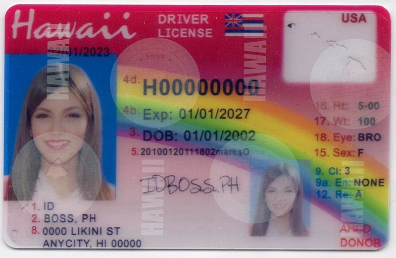 Hawaii Fake ID - United States Fake ID - High Quality Scannable Fake ID Card