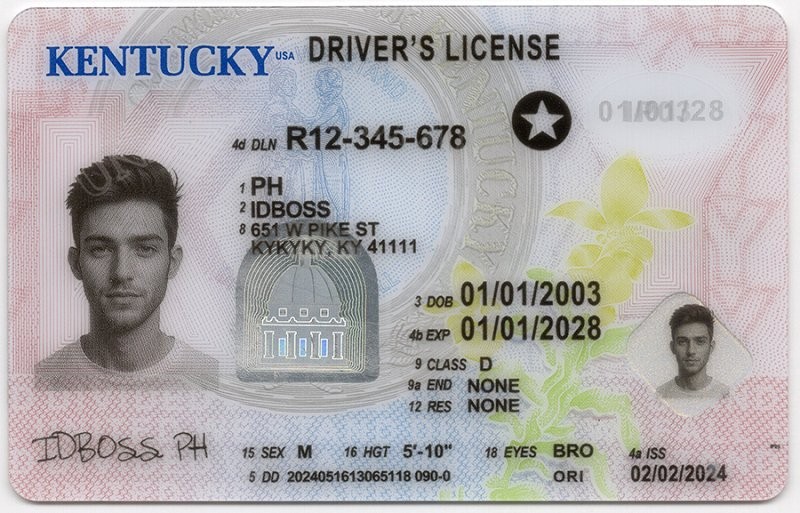 Kentucky-KY Fake ID - United States Fake ID - High Quality Scannable Fake ID Card