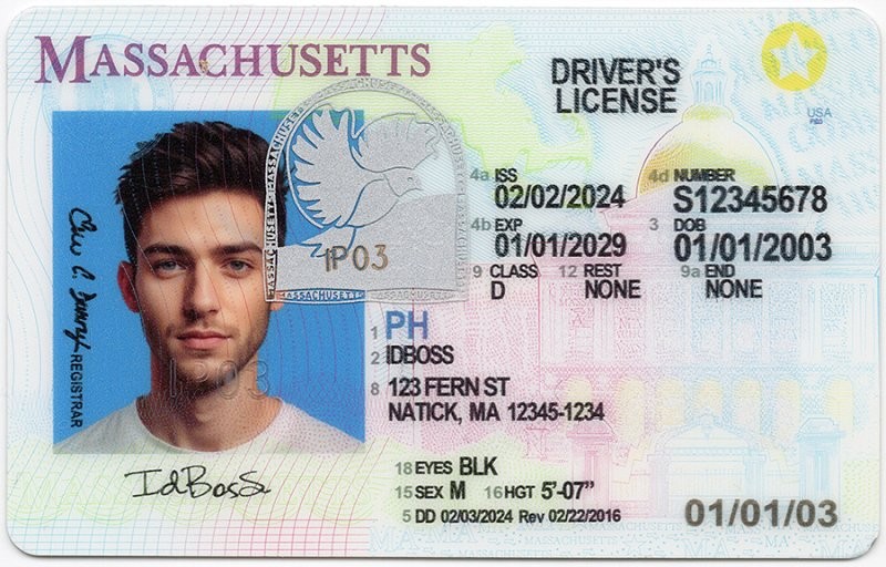 Massachusetts-MA Fake ID - United States Fake ID - High Quality Scannable Fake ID Card