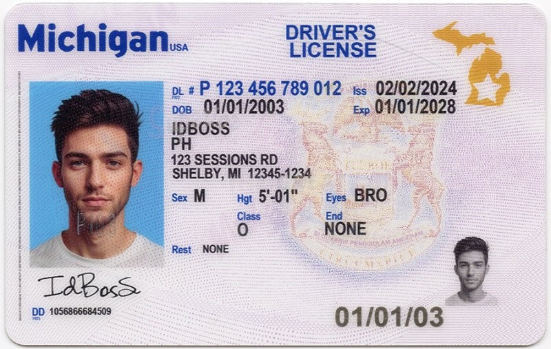 Michigan-MI Fake ID - United States Fake ID - High Quality Scannable Fake ID Card