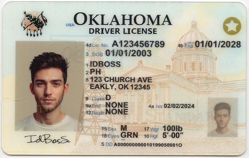 Oklahama-OK Fake ID - United States Fake ID - High Quality Scannable Fake ID Card