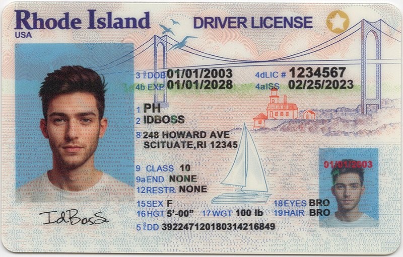 Rhode Island-RI Fake ID - United States Fake ID - High Quality Scannable Fake ID Card