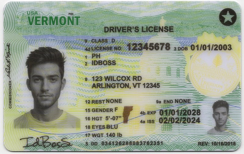 Vermont-VT Fake ID - United States Fake ID - High Quality Scannable Fake ID Card