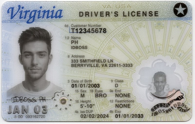 Virginia-VA Fake ID - United States Fake ID - High Quality Scannable Fake ID Card