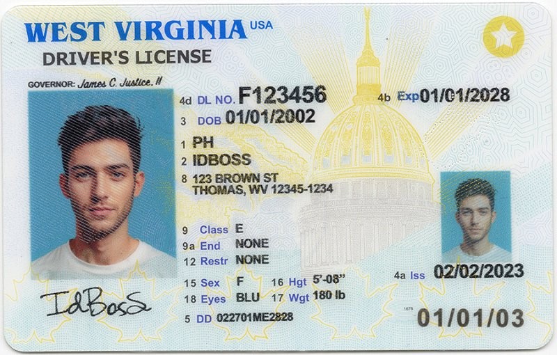 West Virginia-WV Fake ID - United States Fake ID - High Quality Scannable Fake ID Card