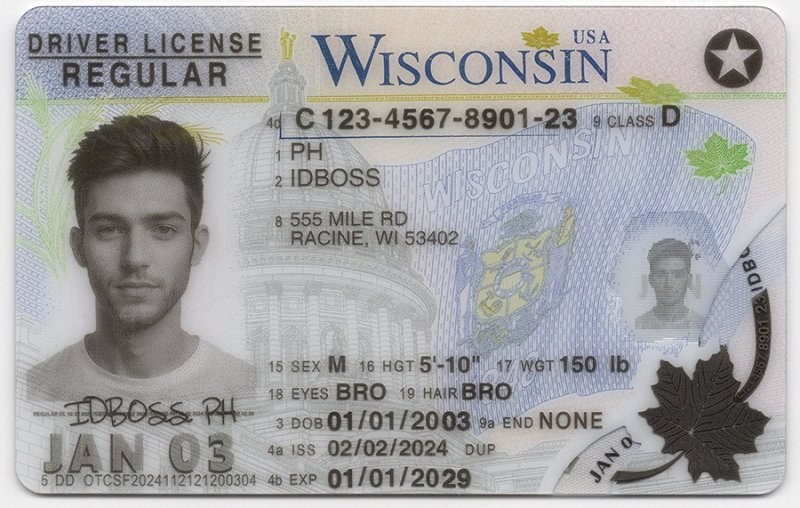 Wisconsin-WI Fake ID - United States Fake ID - High Quality Scannable Fake ID Card