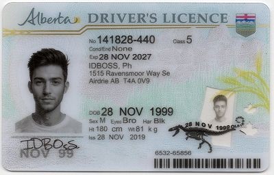 Alberta-AB Canada Fake ID