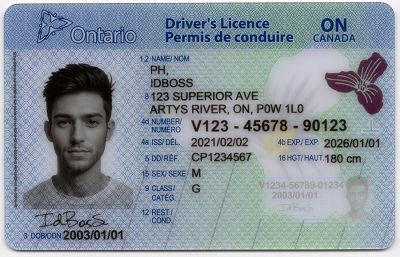 Ontario-ON Canada Fake ID